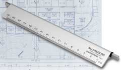 Custom Imprinted 6 inch Alumicolor Select-a-Scale Architect Drafting Ruler